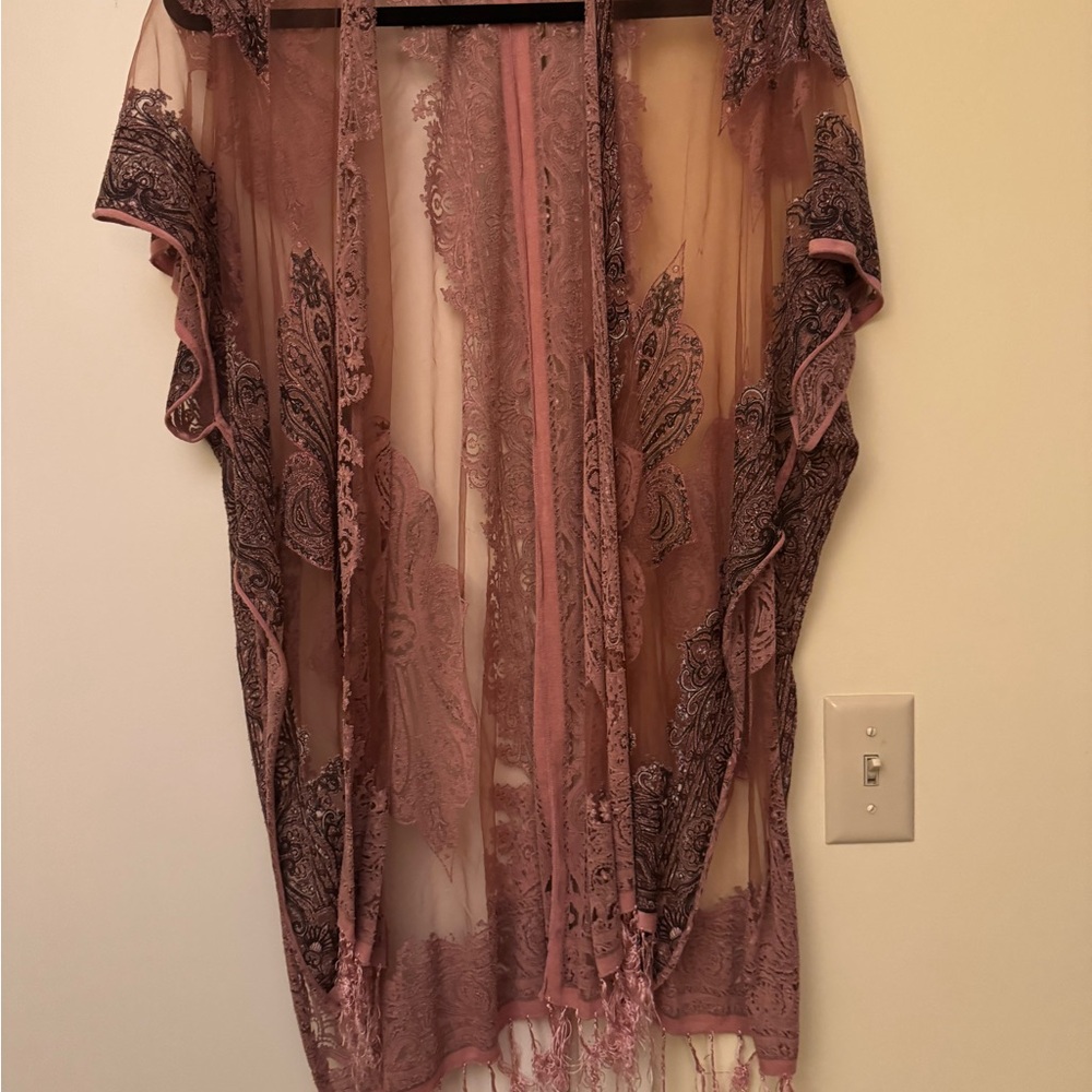Cato Pink Sheer Robe Intimates